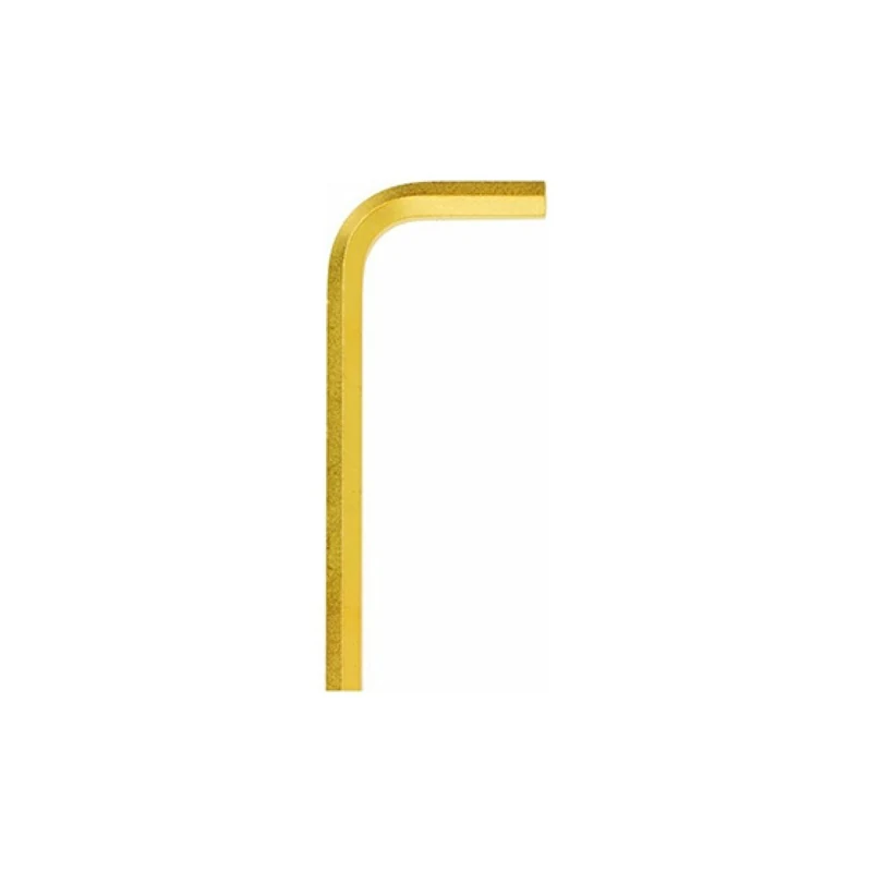 Bondhus 28212 1/4 x 3.3" Hex Tip Key L-Wrench with GoldGuard Finish, 25 Pack